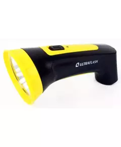 Фонарь LED 3804M (аккум. 220В черн./желт. 4 LED SLA пласт. коробка) Ultraflash 12867
