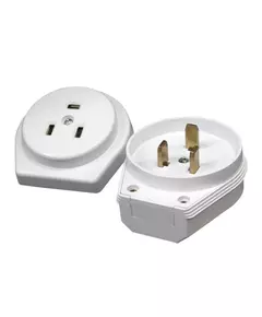 Разъем РШ-ВШ 32А 250В 2P+PE скрыт. уст. бел. UNIVersal 1236