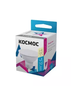 Лампа светодиодная GU10 6.5Вт 220В 3000К Космос LkecLED6.5wGU10C30
