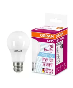 Лампа светодиодная LED Star Classic A 75 8.5W/840 8.5Вт грушевидная матовая 4000К нейтр. бел. E27 806лм 220-240В пластик. OSRAM 4058075086647