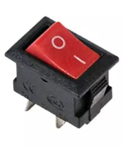 Выключатель клавишный 250В 3А (2с) ON-OFF Micro RWB-101 красн. Rexant 36-2011