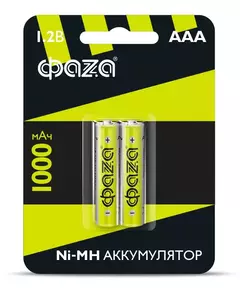 Аккумулятор AAA 1000мА.ч Ni-MH BL-2 (уп.2шт) ФАZА 5002913