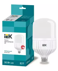 Лампа светодиодная HP 30Вт 230В 4000К E27 IEK LLE-HP-30-230-40-E27