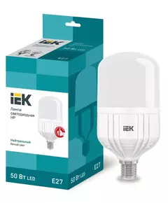 Лампа светодиодная HP 50Вт 230В 4000К E27 IEK LLE-HP-50-230-40-E27