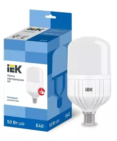 Лампа светодиодная HP 50Вт 230В 6500К E40 IEK LLE-HP-50-230-65-E40
