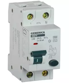 Выключатель автоматический диф. тока C32 30мА АВДТ 32 GENERICA IEK MAD25-5-032-C-30