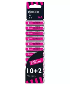 Элемент питания алкалиновый LR6 Super Alkaline SBL-10+2 (уп.12шт) ФАZА 2854582