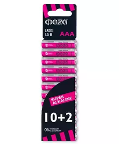 Элемент питания алкалиновый LR03 Super Alkaline SBL-10+2 (уп.12шт) ФАZА 2854612