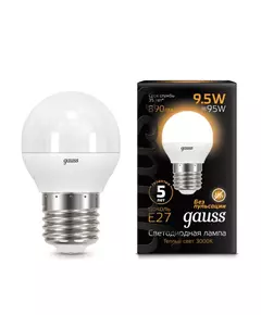 Лампа светодиодная Black Globe E27 9.5Вт 3000К Gauss 105102110