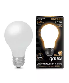 Лампа светодиодная филаментная Black Filament 10Вт A60 2700К E27 опал Gauss 102202110