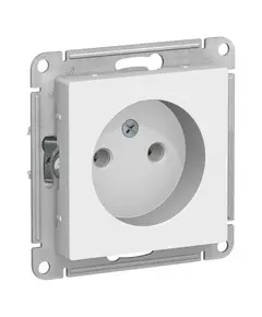 Механизм розетки 1-м СП AtlasDesign 16А IP20 без заземл. бел. SchE ATN000141