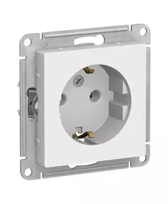 Механизм розетки 1-м СП AtlasDesign 16А IP20 с заземл. бел. SchE ATN000143