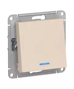 Механизм переключателя 1-кл. СП AtlasDesign 10А IP20 (сх. 6а) 10AX с подсветкой беж. SchE ATN000263