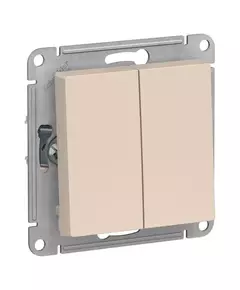 Механизм переключателя 2-кл. СП AtlasDesign 10А IP20 (сх. 6/2) 10AX беж. SchE ATN000265