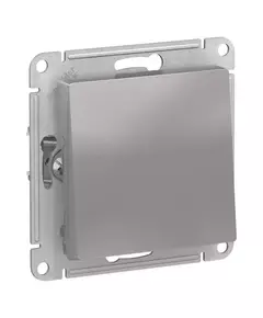 Механизм переключателя 1-кл. СП AtlasDesign 10А IP20 (сх. 6) 10AX алюм. SchE ATN000361