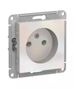 Механизм розетки 1-м СП AtlasDesign 16А IP20 без заземл. жемчуж. SchE ATN000441