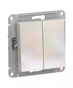 Механизм переключателя 2-кл. СП AtlasDesign 10А IP20 (сх. 6/2) 10AX жемчуж. SchE ATN000465