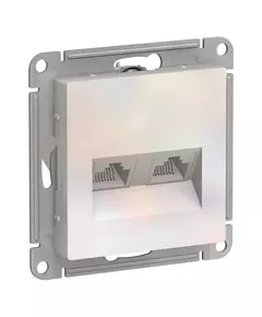Механизм розетки компьютерной RJ45 2-м AtlasDesign CAT.5e жемчуж. SchE ATN000485