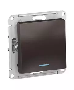 Механизм выключателя 1-кл. СП AtlasDesign 10А IP20 (сх. 1а) 10AX с подсветкой мокко SchE ATN000613
