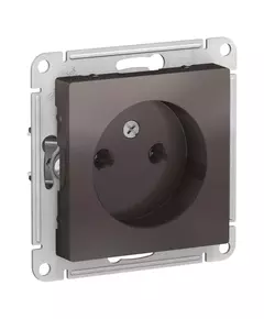 Механизм розетки 1-м СП AtlasDesign 16А IP20 без заземл. мокко SchE ATN000641
