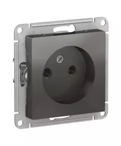 Механизм розетки 1-м СП AtlasDesign 16А IP20 без заземл. сталь SchE ATN000941