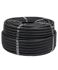 Труба гофрированная FRHF d20мм с протяжкой черн. (уп.100м) Plast PROxima EKF FRHF-20
