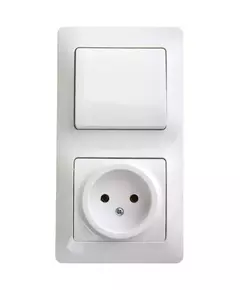 Блок комбинированный GLOSSA розетка + выкл. 1-кл. бел. SchE GSL000160