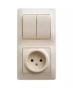 Блок комбинированный GLOSSA розетка + выкл. 2-кл. беж. SchE GSL000272