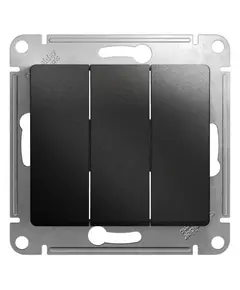 Механизм выключателя 3-кл. СП Glossa 10А IP20 (сх. 1+1+1) 10AX антрацит SchE GSL000731