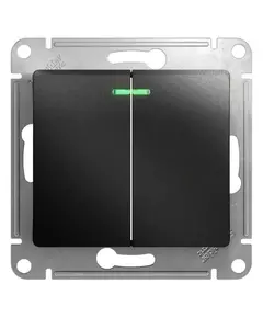 Механизм выключателя 2-кл. СП Glossa 10А IP20 (сх. 5а) 10AX с подсветкой антрацит SchE GSL000753