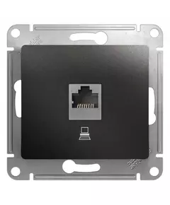 Механизм розетки комп. 1-м Glossa RJ45 CAT.5E антрацит SchE GSL000781K