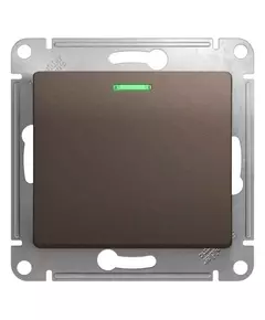 Механизм выключателя 1-кл. СП Glossa 10А IP20 (сх. 1а) 10AX с подсветкой шоколад. SchE GSL000813