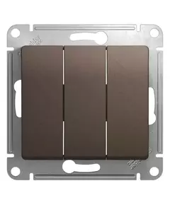 Механизм выключателя 3-кл. СП Glossa 10А IP20 (сх. 1+1+1) 10AX шоколад. SchE GSL000831
