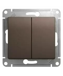 Механизм выключателя 2-кл. СП Glossa 10А IP20 (сх. 5) 10AX шоколад. SchE GSL000851
