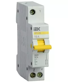 Выключатель-разъединитель трехпозиционный 1п ВРТ-63 16А IEK MPR10-1-016