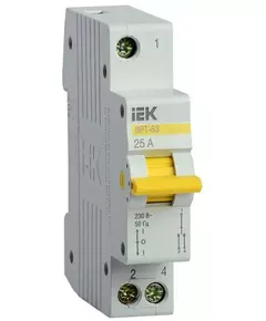 Выключатель-разъединитель трехпозиционный 1п ВРТ-63 25А IEK MPR10-1-025