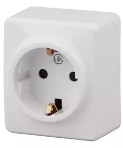 Розетка 1-м ОП Эра Эксперт 11-2203-01 16А IP20 250В 2P+E Schuko бел. Эра Б0020685