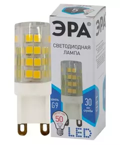 Лампа светодиодная JCD-5w-220V-corn ceramics-840-G9 400лм ЭРА Б0027864