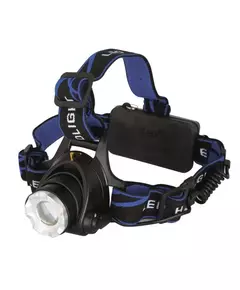 Фонарь налобный E150 (аккум. 220В CREE 3Вт пласт. бокс; черн.) Ultraflash 12188