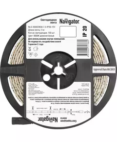 Лента светодиодная 71 766 NLS-5050CW30-7.2-IP20-12V R5 7.2Вт/м (уп.5м) Navigator 71766
