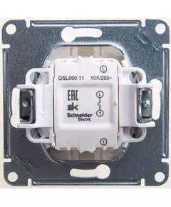 Механизм выключателя 1-кл. СП Glossa 10А IP20 (сх. 1) 10AX перламутр. SchE GSL000611