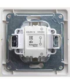 Выключатель 1-кл. СП Glossa 10А IP20 (сх. 1) 10AX в сборе перламутр. SchE GSL000612