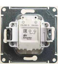 Механизм выключателя 1-кл. СП Glossa 10А IP20 (сх. 1а) 10AX с подсветкой перламутр. SchE GSL000613