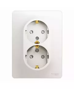 Розетка 2-м СП Glossa 16А IP20 250В с заземл. защ. шторки в сборе перламутр. SchE GSL000626