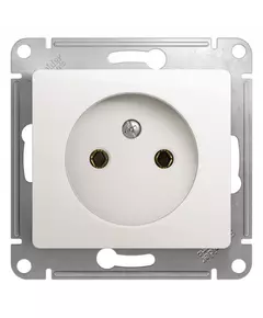 Механизм розетки 1-м СП Glossa 16А IP20 250В без заземл. перламутр. SchE GSL000641