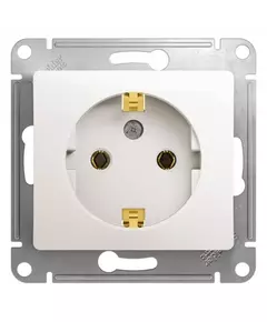 Механизм розетки 1-м СП Glossa 16А IP20 с заземл. перламутр. SchE GSL000643