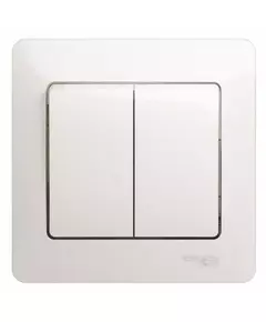 Выключатель 2-кл. СП Glossa 10А IP20 (сх. 5) 10AX в сборе перламутр. SchE GSL000652