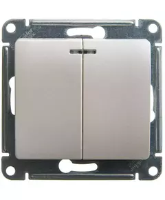 Механизм выключателя 2-кл. СП Glossa 10А IP20 (сх. 5а) 10AX с подсветкой перламутр. SchE GSL000653