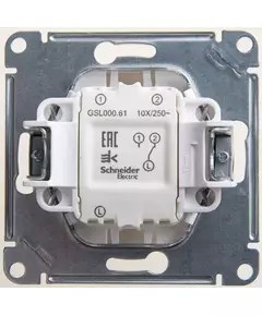 Механизм переключателя 1-кл. СП Glossa 10А IP20 (сх. 6) 10AX перламутр. SchE GSL000661