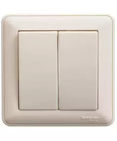 Выключатель 2-кл. СП W59 10А IP20 10AX в сборе сл. кость SchE VS510-252-28